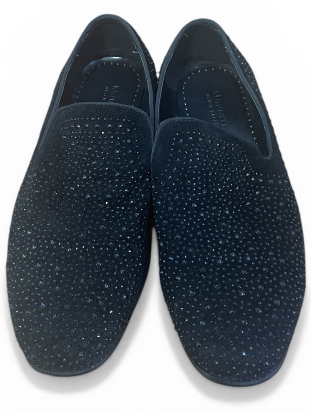 Moretti Black Label Xavier Studded Loafers Black Size 11.5